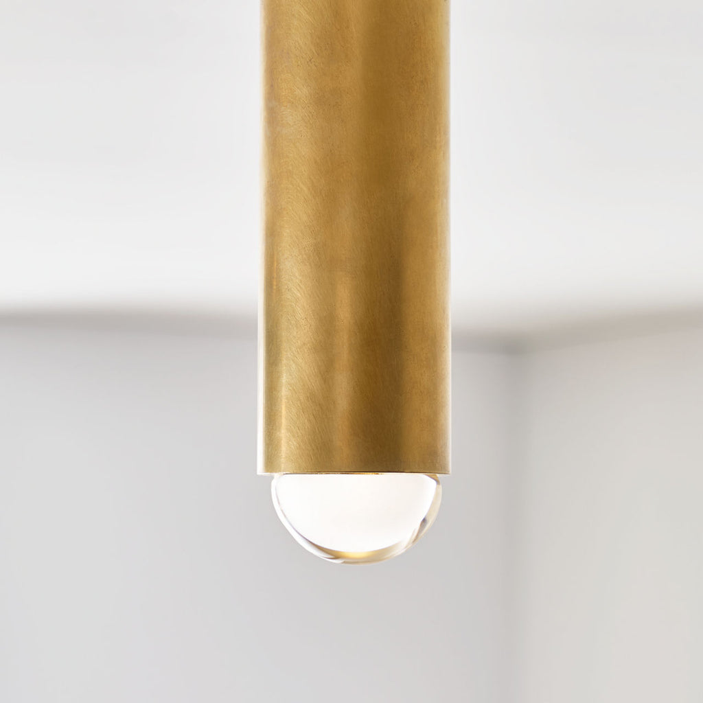 Ebell Medium Flush Mount Natural Brass 2700K 90 CRI integrated led 90 cri 2700k 120v-277v unv