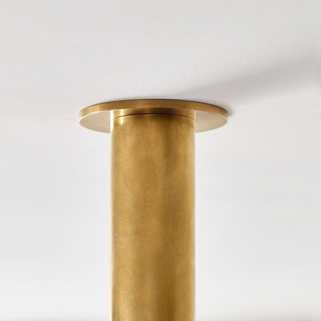 Ebell Medium Flush Mount Natural Brass 2700K 90 CRI integrated led 90 cri 2700k 120v-277v unv