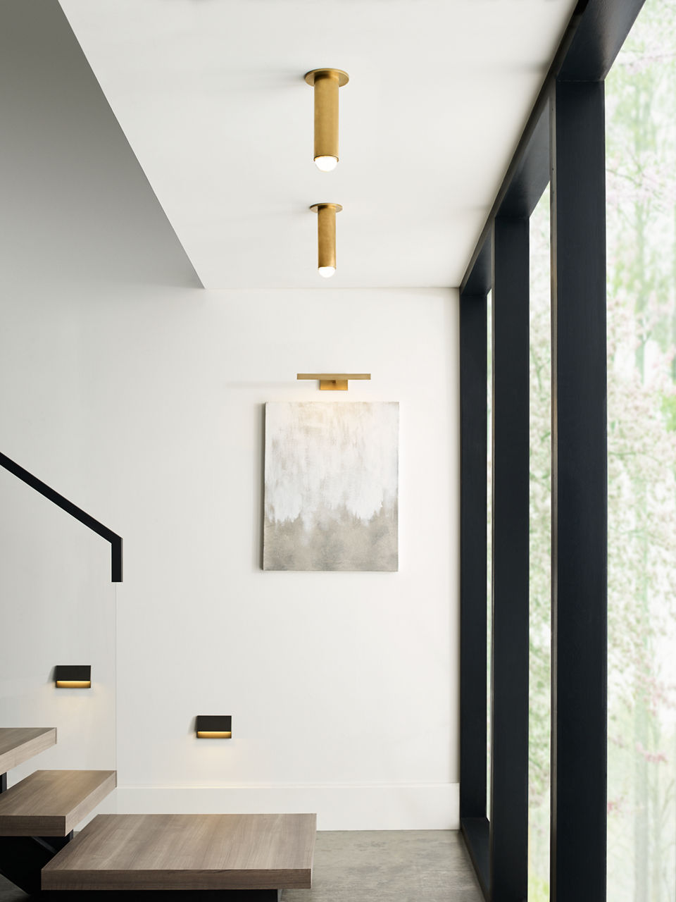 Ebell Medium Flush Mount Natural Brass 2700K 90 CRI integrated led 90 cri 2700k 120v-277v unv
