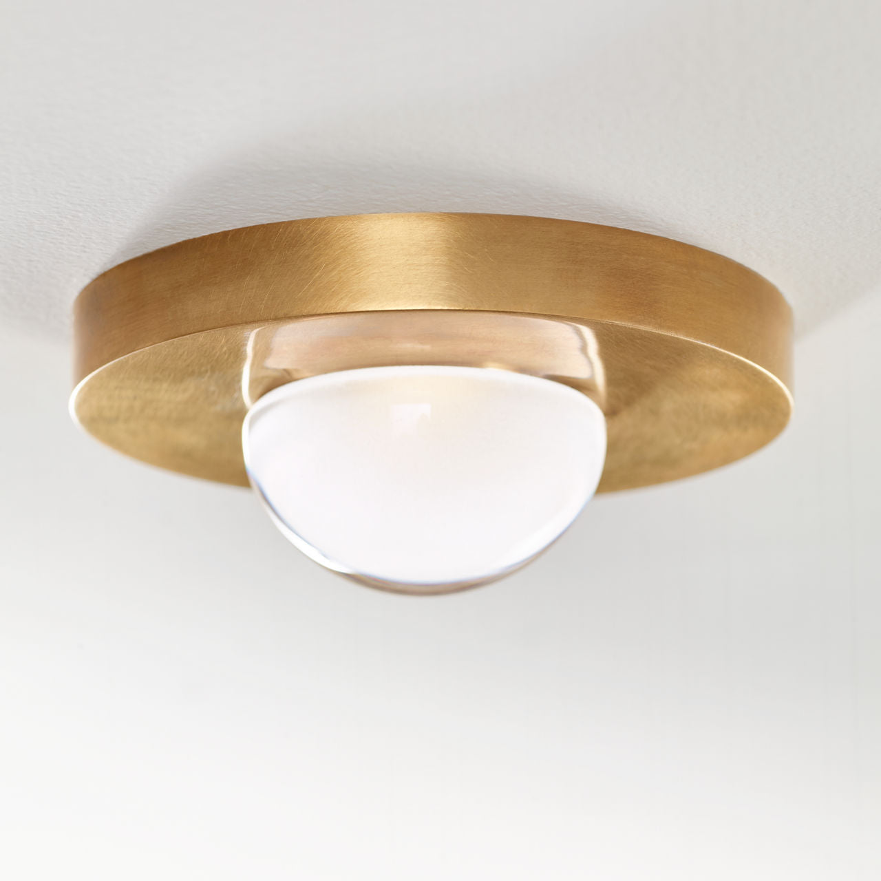 Ebell Mini Flush Mount Natural Brass 2700K 90 CRI integrated led 90 cri 2700k 120v-277v universal