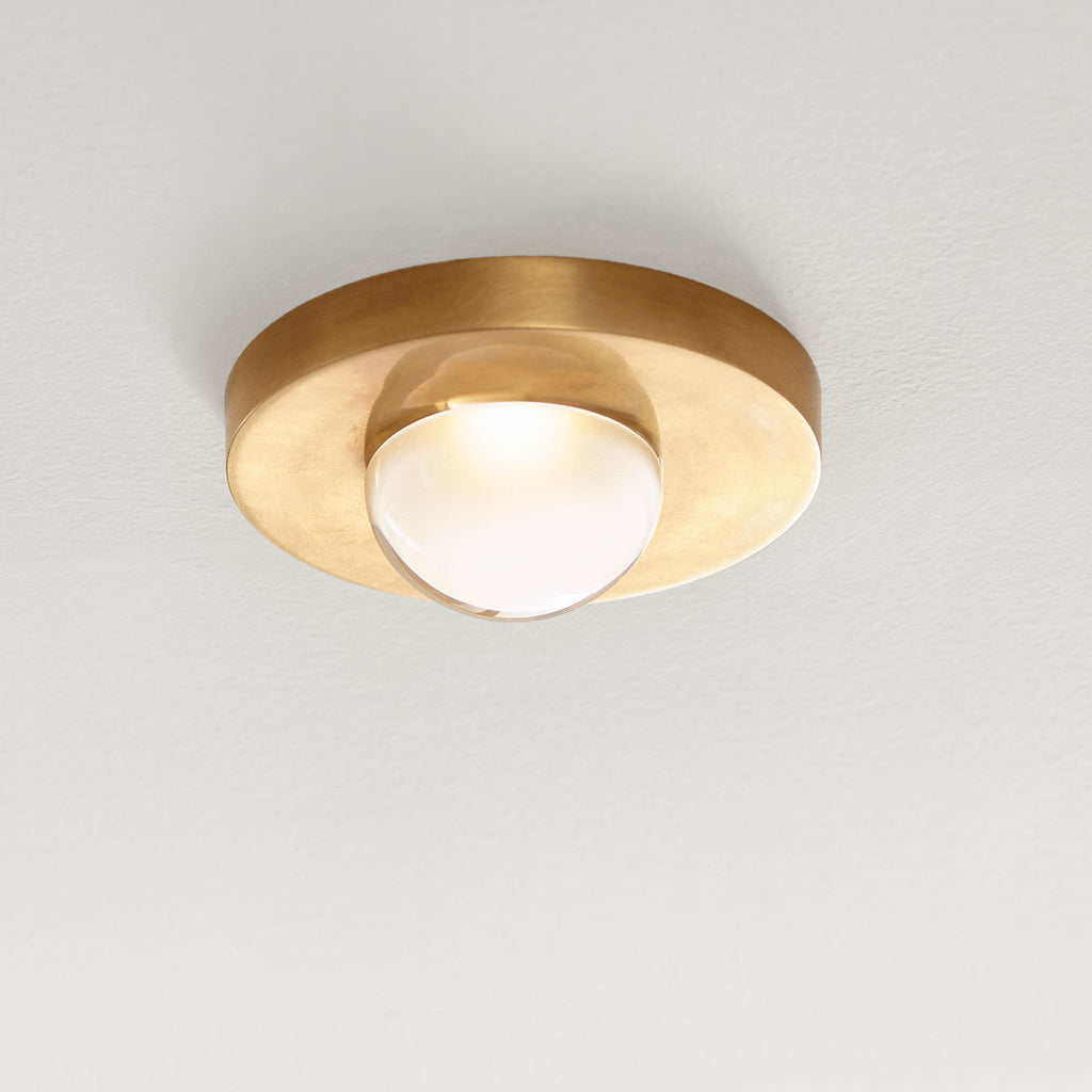 Ebell Mini Flush Mount Natural Brass 2700K 90 CRI integrated led 90 cri 2700k 120v-277v universal