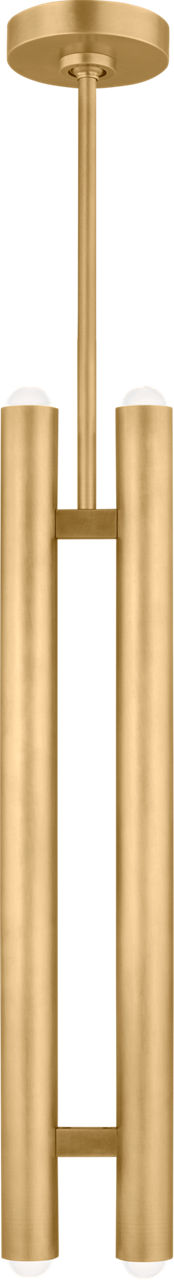 Ebell 2 Light Pendant Natural Brass 2700K 90 CRI integrated led 90 cri 2700k 120v