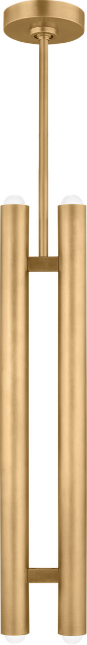 Ebell 2 Light Pendant Natural Brass Integrated LED 2700K 90 CRI 277V
