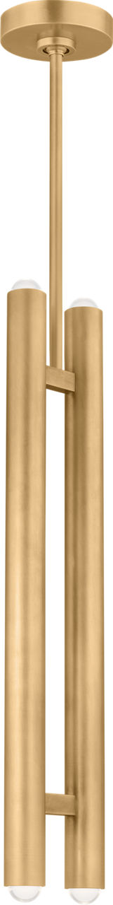 Ebell 2 Light Pendant Natural Brass Integrated LED 2700K 90 CRI 277V