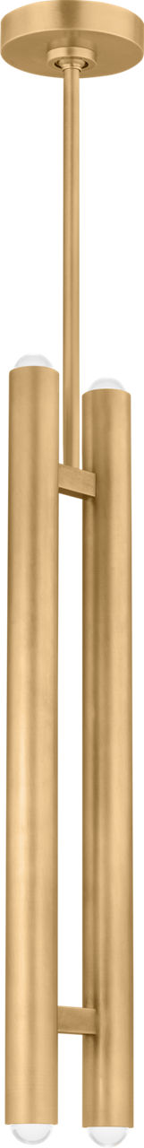 Ebell 2 Light Pendant Natural Brass 2700K 90 CRI integrated led 90 cri 2700k 120v