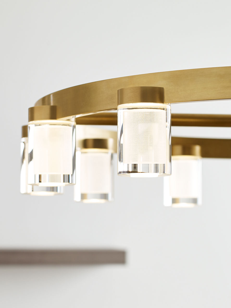 Esfera Medium Chandelier Natural Brass Integrated LED 2700K 90 CRI 277V