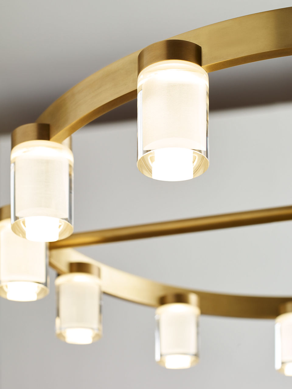 Esfera Medium Chandelier Natural Brass Integrated LED 2700K 90 CRI 277V