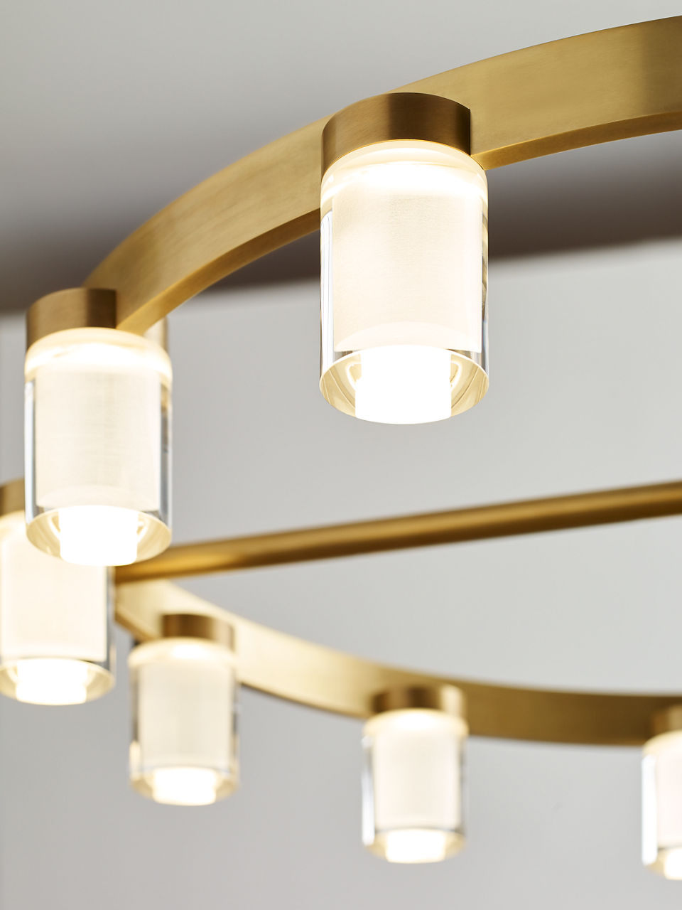 Esfera Medium Chandelier Natural Brass Integrated LED 2700K 90 CRI 277V