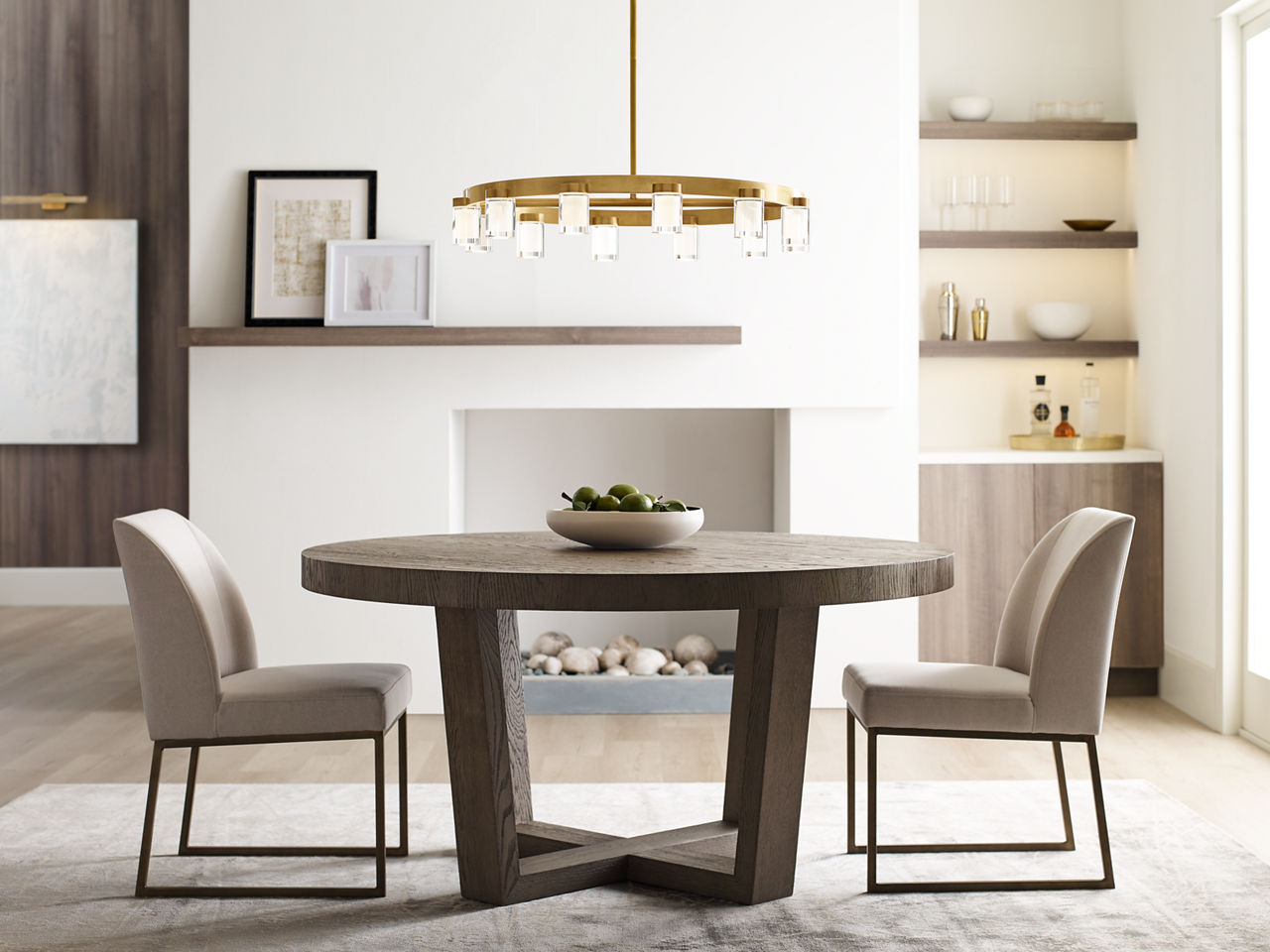 Esfera Medium Chandelier Natural Brass Integrated LED 2700K 90 CRI 277V