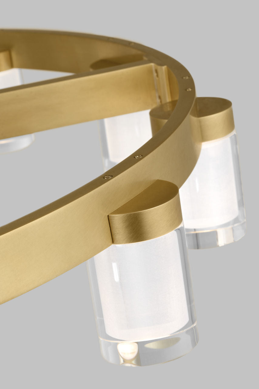 Esfera Medium Chandelier Natural Brass 2700K 90 CRI integrated LED 2700K 90 CRI 120v