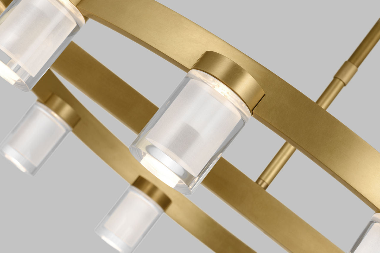 Esfera Medium Chandelier Natural Brass 2700K 90 CRI integrated LED 2700K 90 CRI 120v