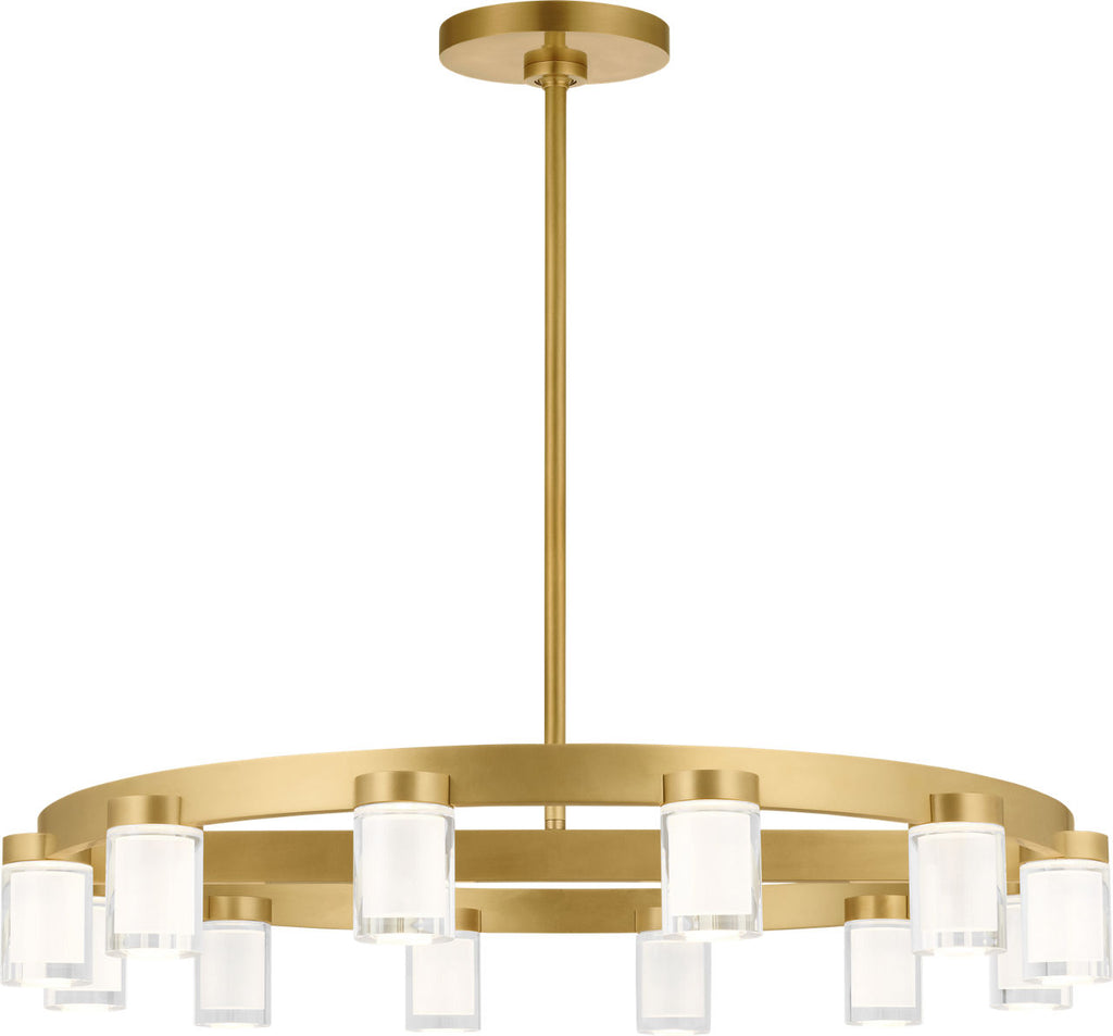 Esfera Medium Chandelier Natural Brass 2700K 90 CRI integrated LED 2700K 90 CRI 120v