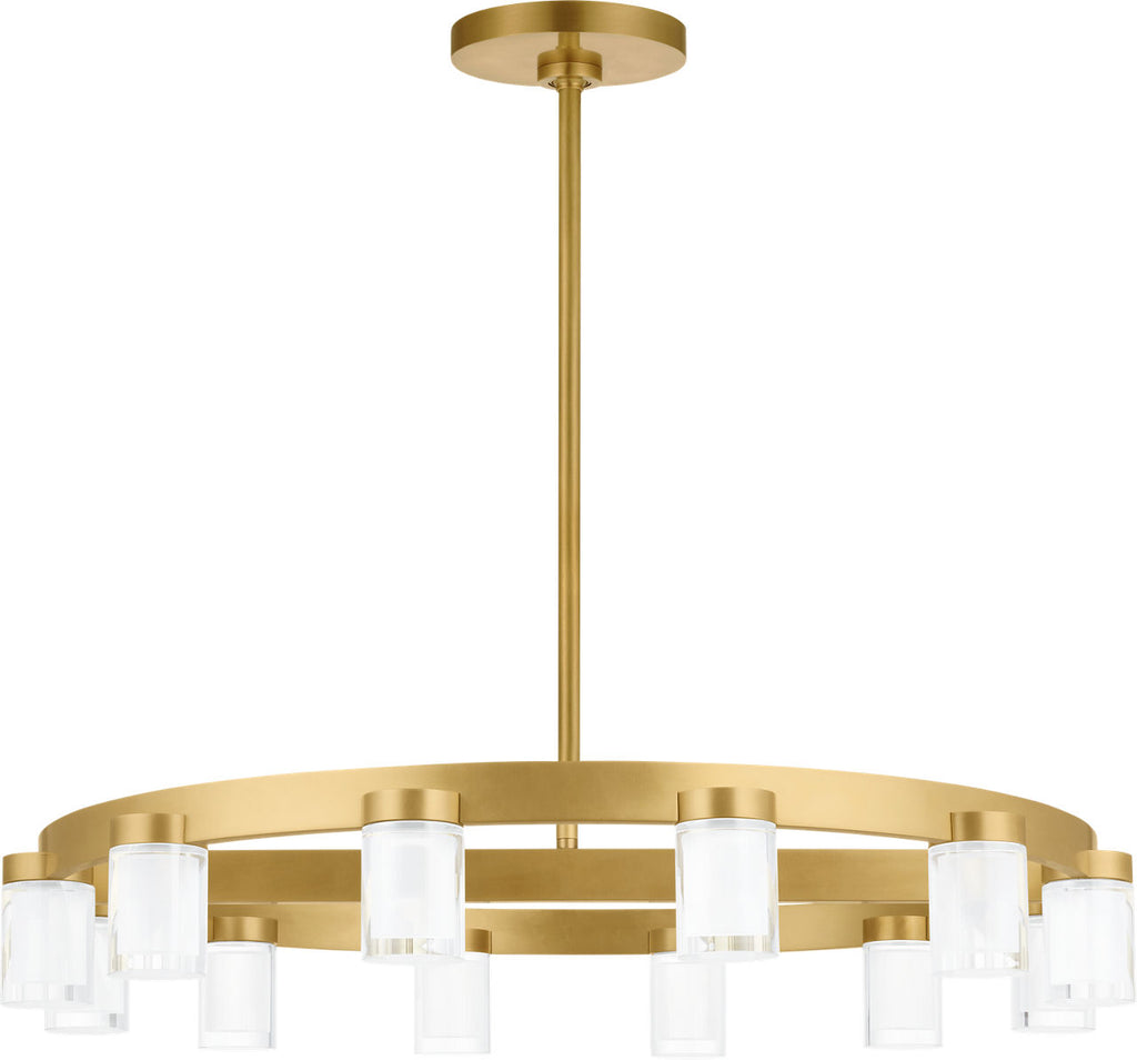 Esfera Medium Chandelier Natural Brass 2700K 90 CRI integrated LED 2700K 90 CRI 120v