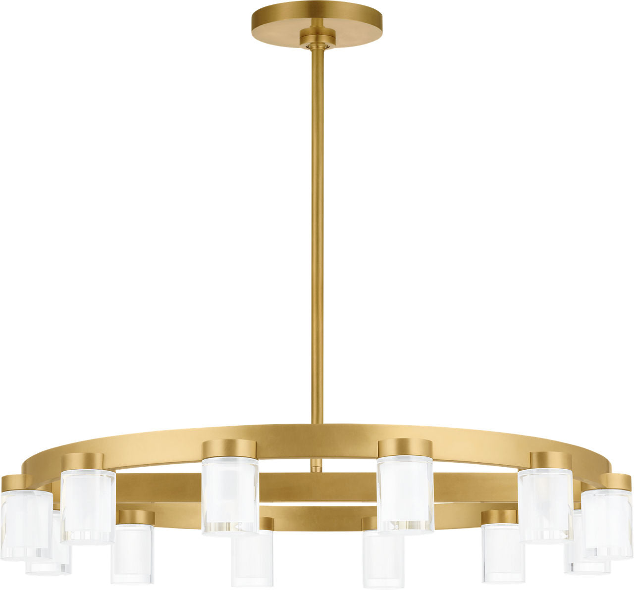 Esfera Medium Chandelier Natural Brass 2700K 90 CRI integrated LED 2700K 90 CRI 120v