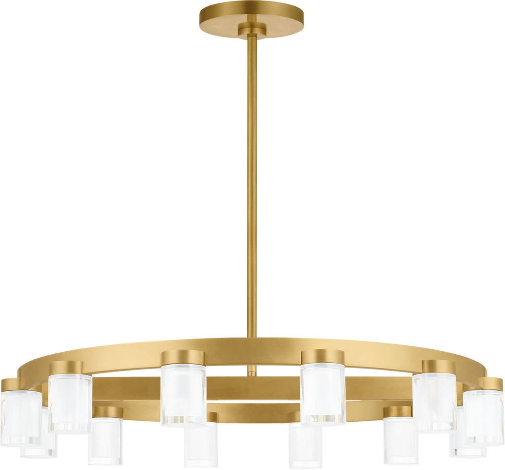 Esfera Medium Chandelier Natural Brass 2700K 90 CRI integrated LED 2700K 90 CRI 120v