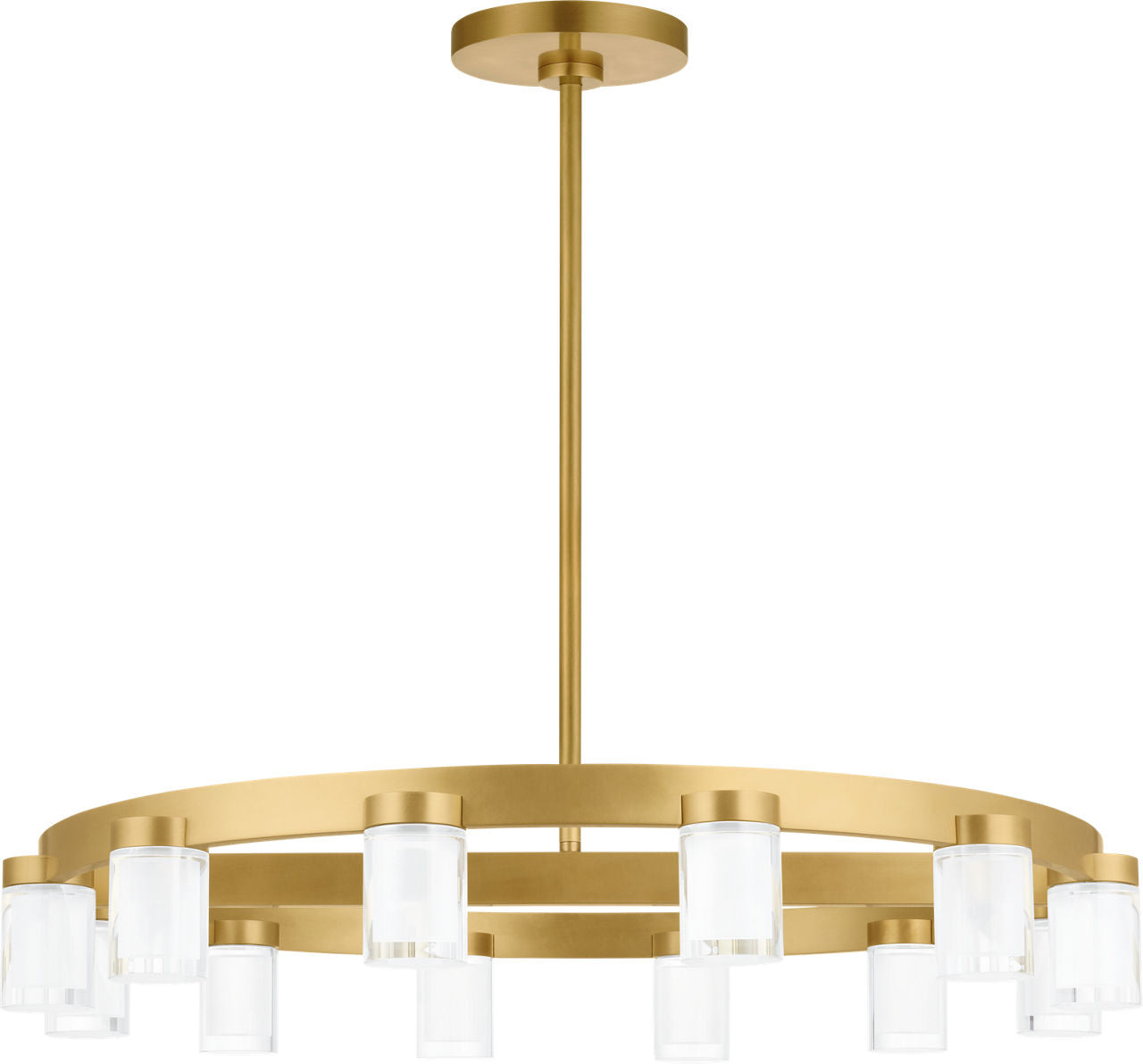 Esfera Medium Chandelier Natural Brass 2700K 90 CRI integrated LED 2700K 90 CRI 120v