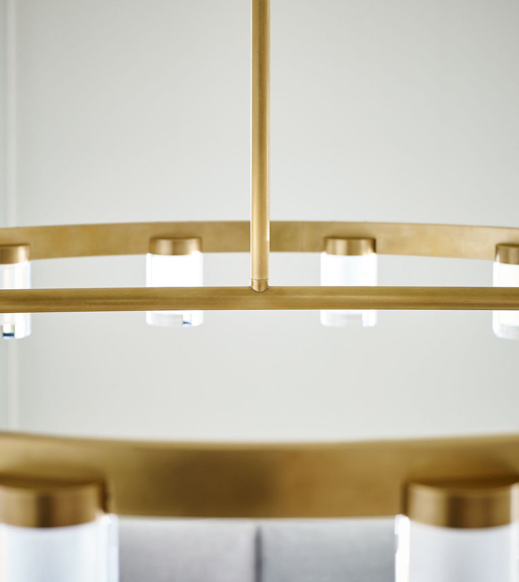 Esfera Large Chandelier Natural Brass 2700K 90 CRI integrated led 90 cri 2700k 277v