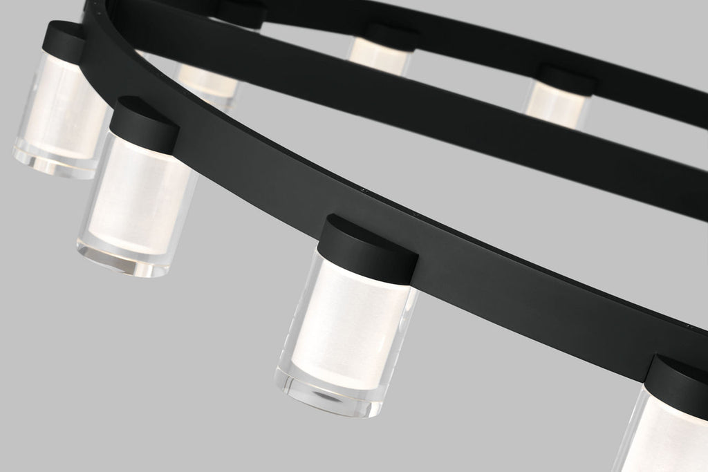 Esfera Large Chandelier Nightshade Black 2700K 90 CRI integrated led 90 cri 2700k 120v