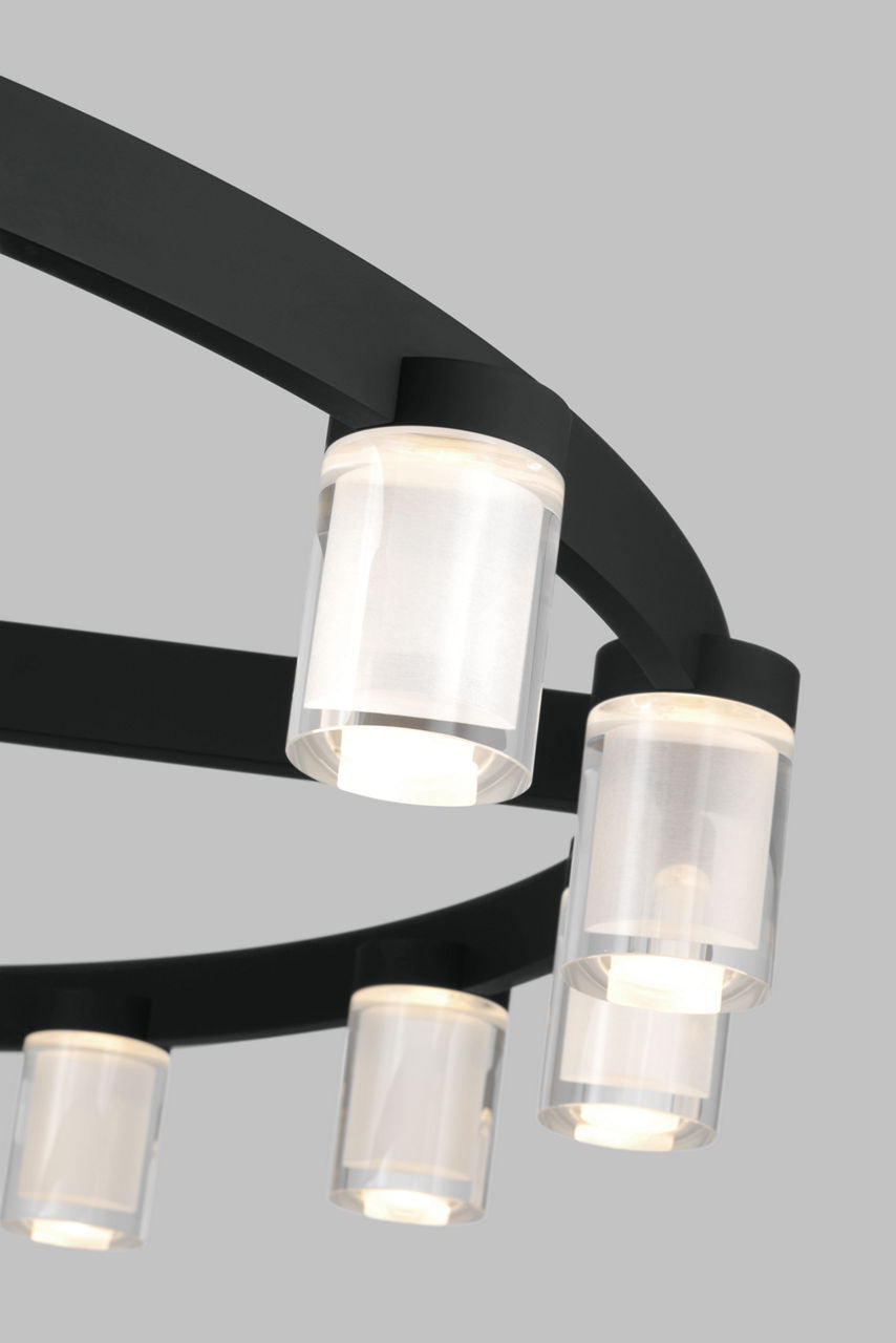 Esfera Large Chandelier Nightshade Black 2700K 90 CRI integrated led 90 cri 2700k 120v