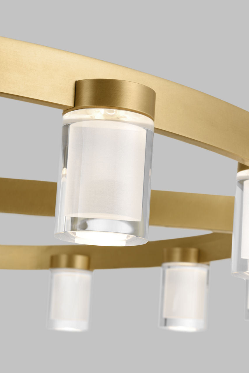 Esfera Large Chandelier Natural Brass 2700K 90 CRI integrated led 90 cri 2700k 120v