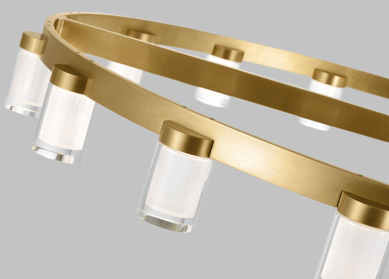 Esfera Large Chandelier Natural Brass 2700K 90 CRI integrated led 90 cri 2700k 120v