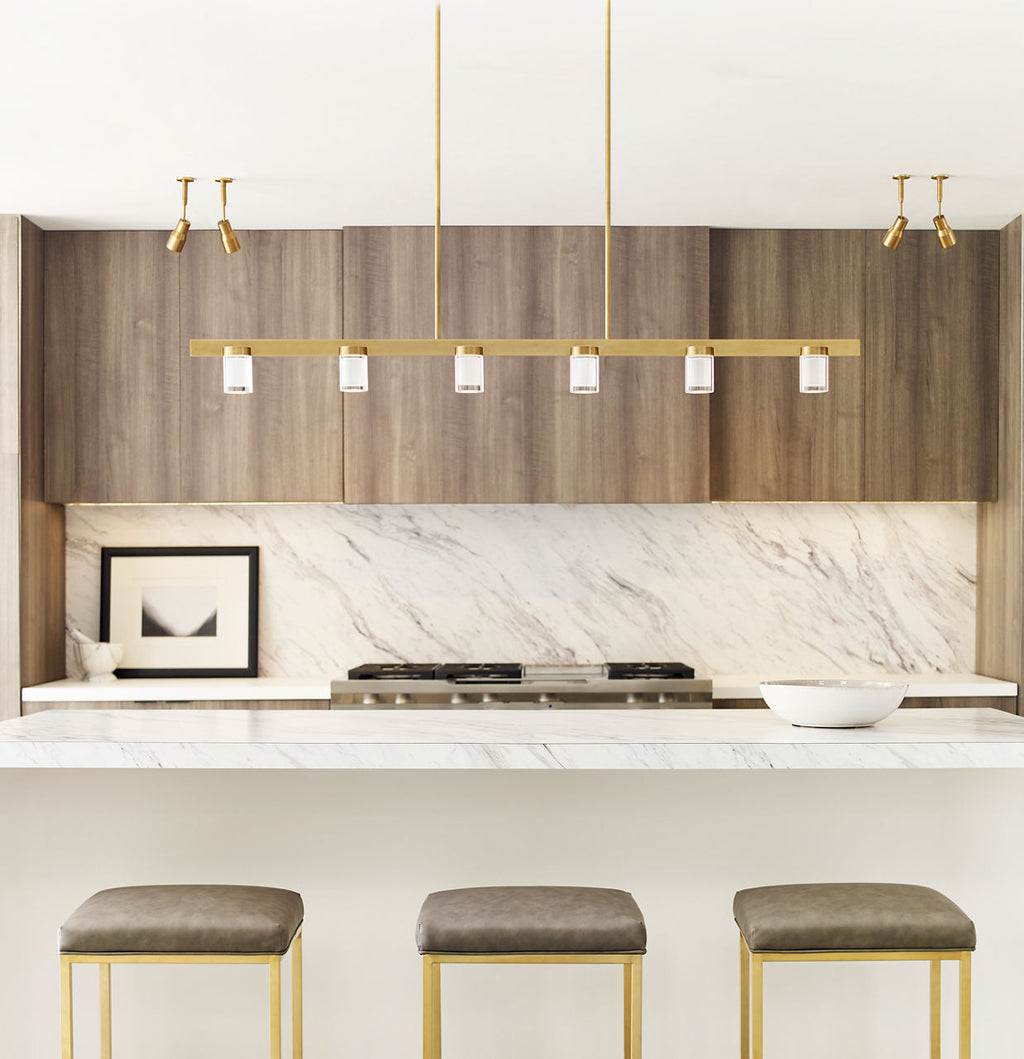 Esfera Large Linear Natural Brass 2700K 90 CRI integrated LED 2700K 90 CRI 120v