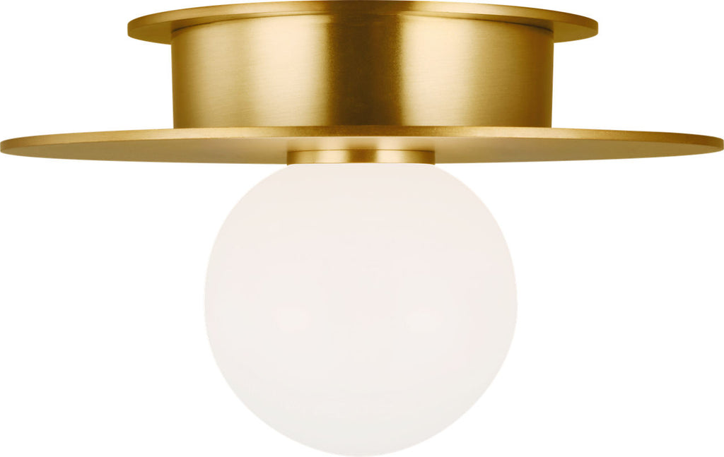 Nodes Small Flush Mount | Burnished Brass