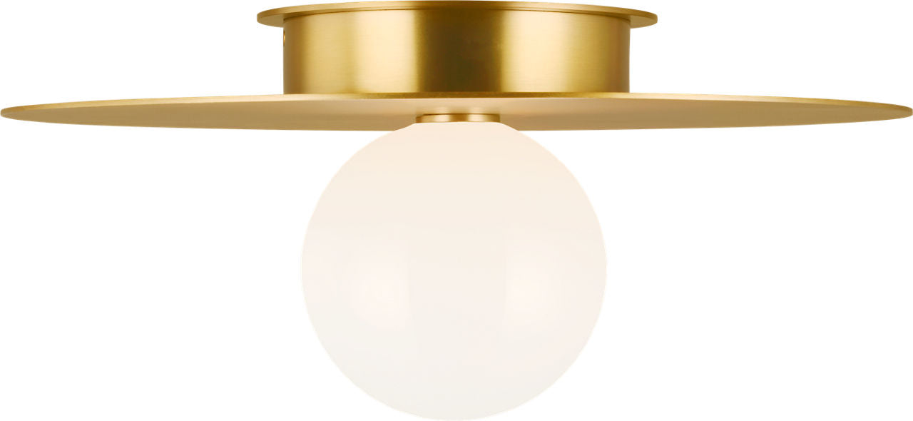Nodes Large Flush Mount | Burnished Brass