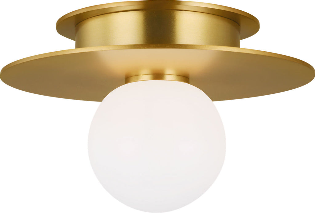 Nodes Small Flush Mount | Burnished Brass