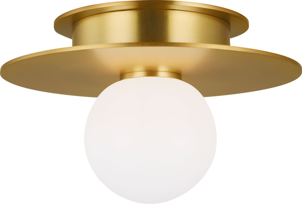 Nodes Small Flush Mount | Burnished Brass
