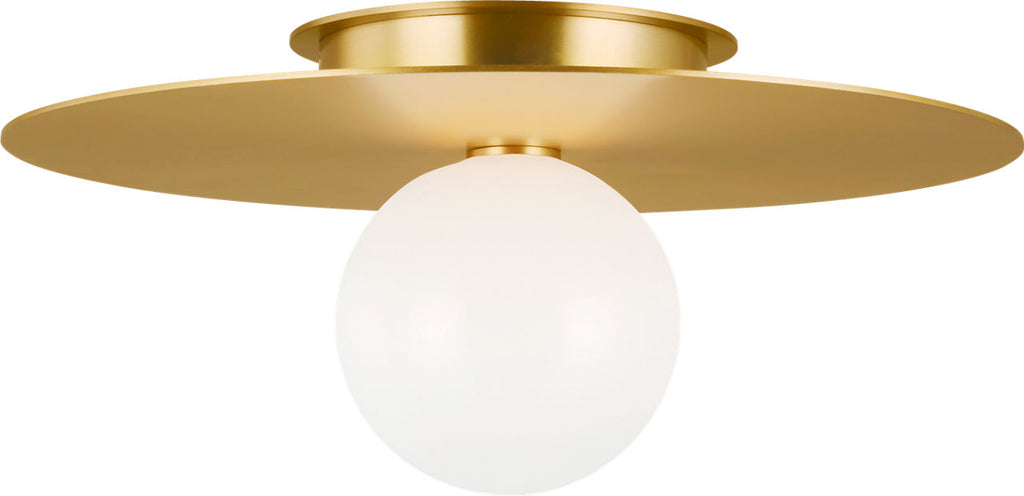 Nodes Large Flush Mount | Burnished Brass