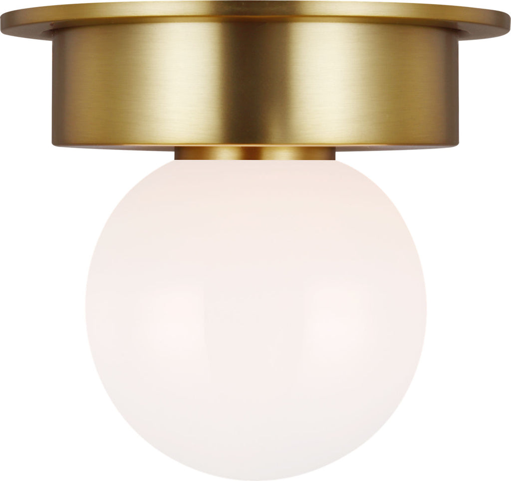 Nodes Small Flush Mount | Burnished Brass