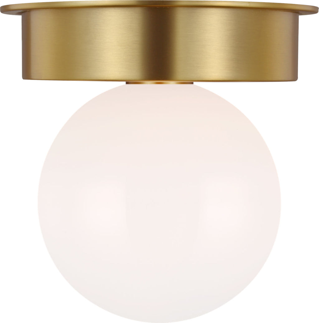 Nodes Large Flush Mount | Burnished Brass