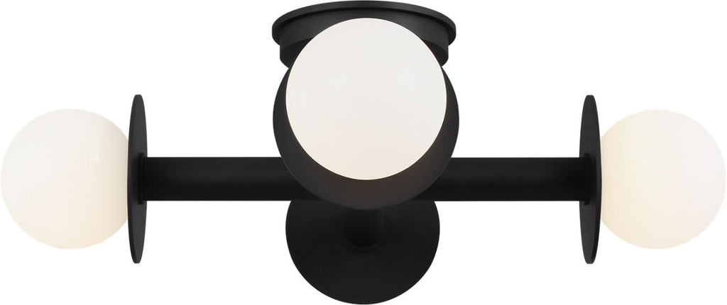 Nodes Semi-Flush Mount Midnight Black