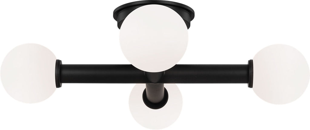 Nodes Semi-Flush Mount Midnight Black