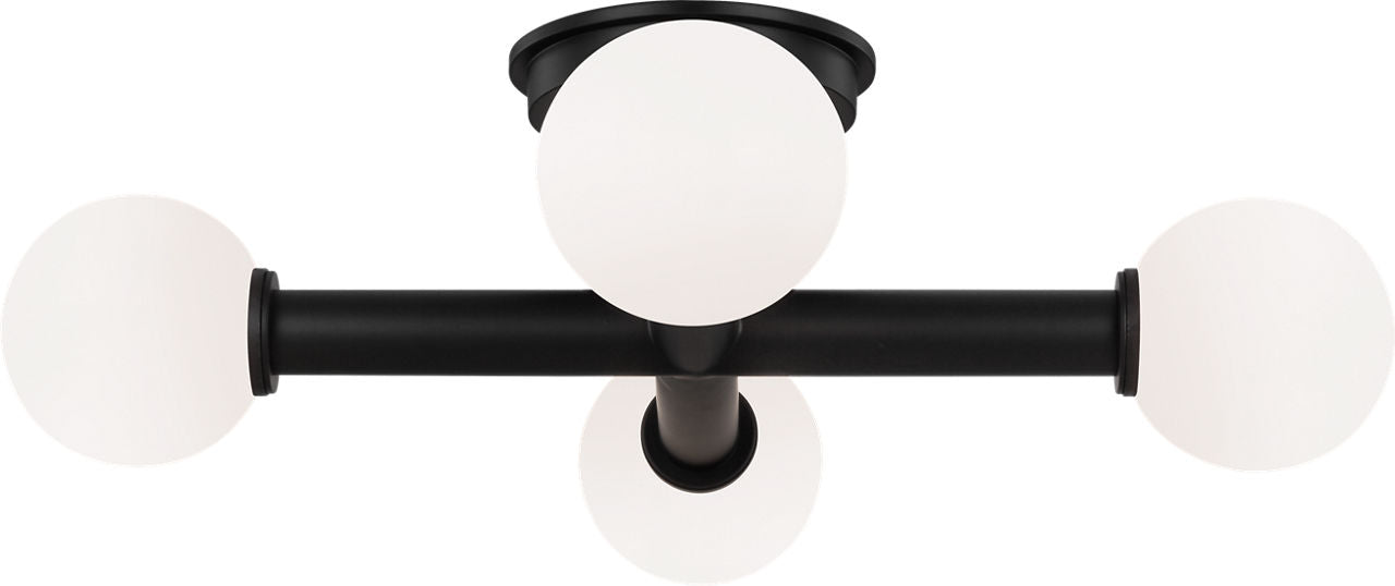 Nodes Semi-Flush Mount Midnight Black