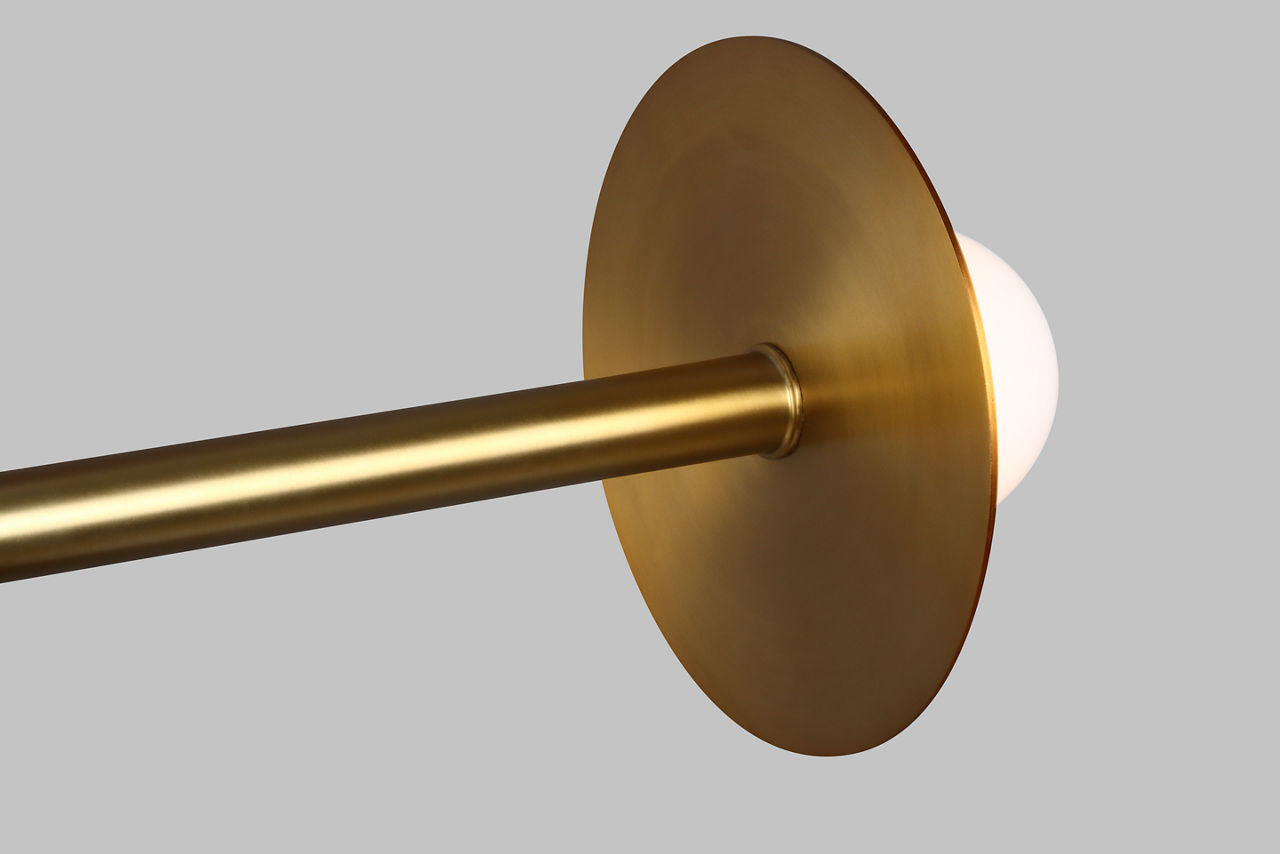 Nodes Large Linear Chandelier | Burnished Brass