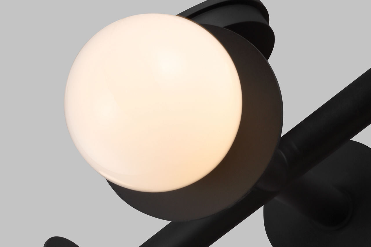 Nodes Large Linear Chandelier | Midnight Black