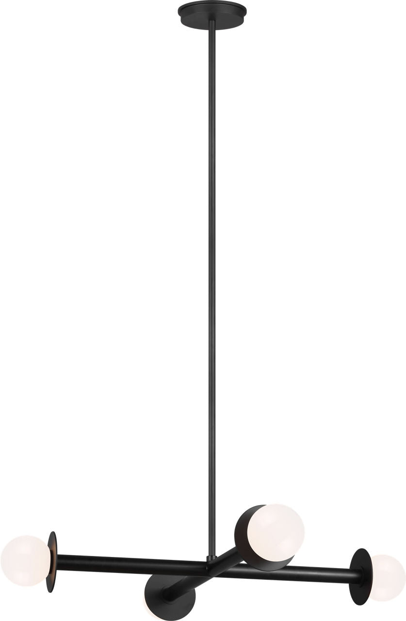 Nodes Wide Chandelier Midnight Black