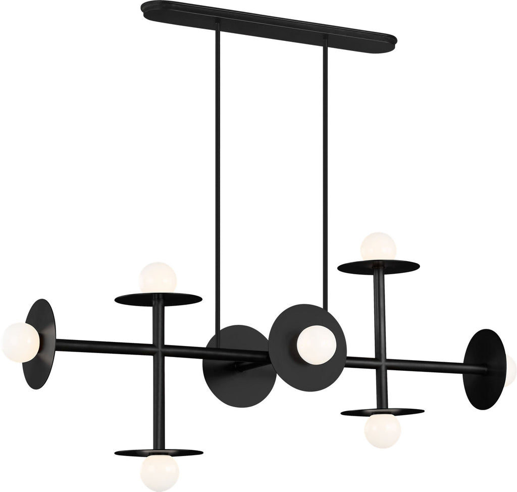 Nodes Large Linear Chandelier | Midnight Black