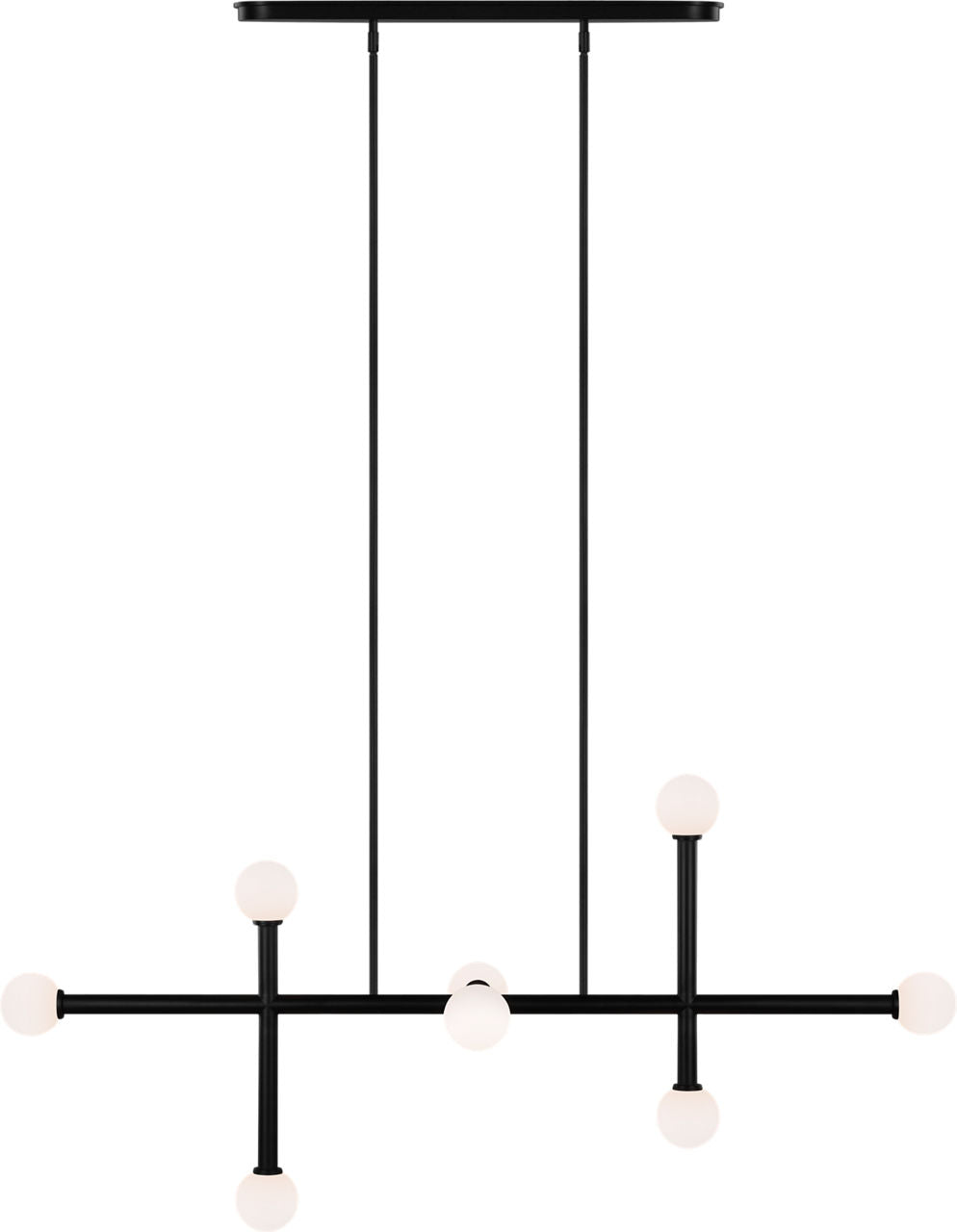 Nodes Large Linear Chandelier | Midnight Black