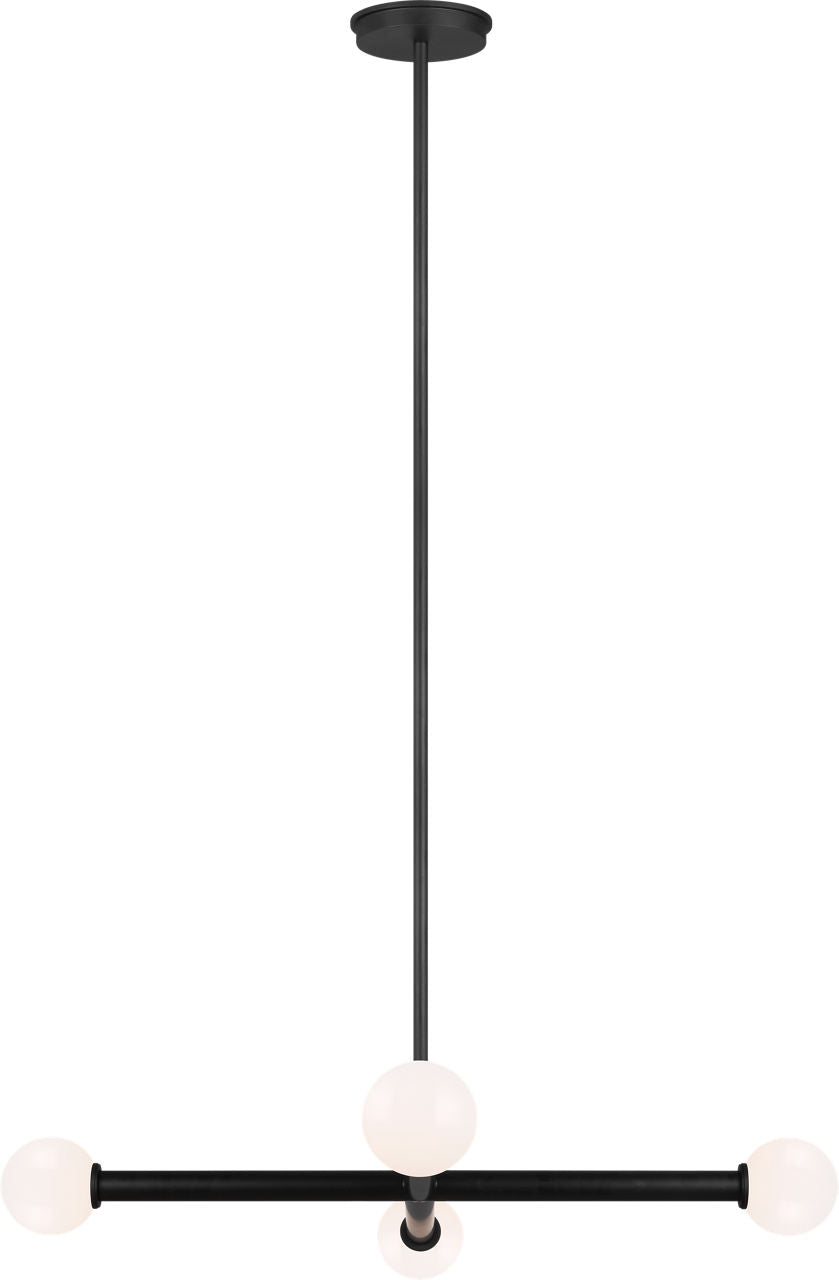 Nodes Wide Chandelier Midnight Black