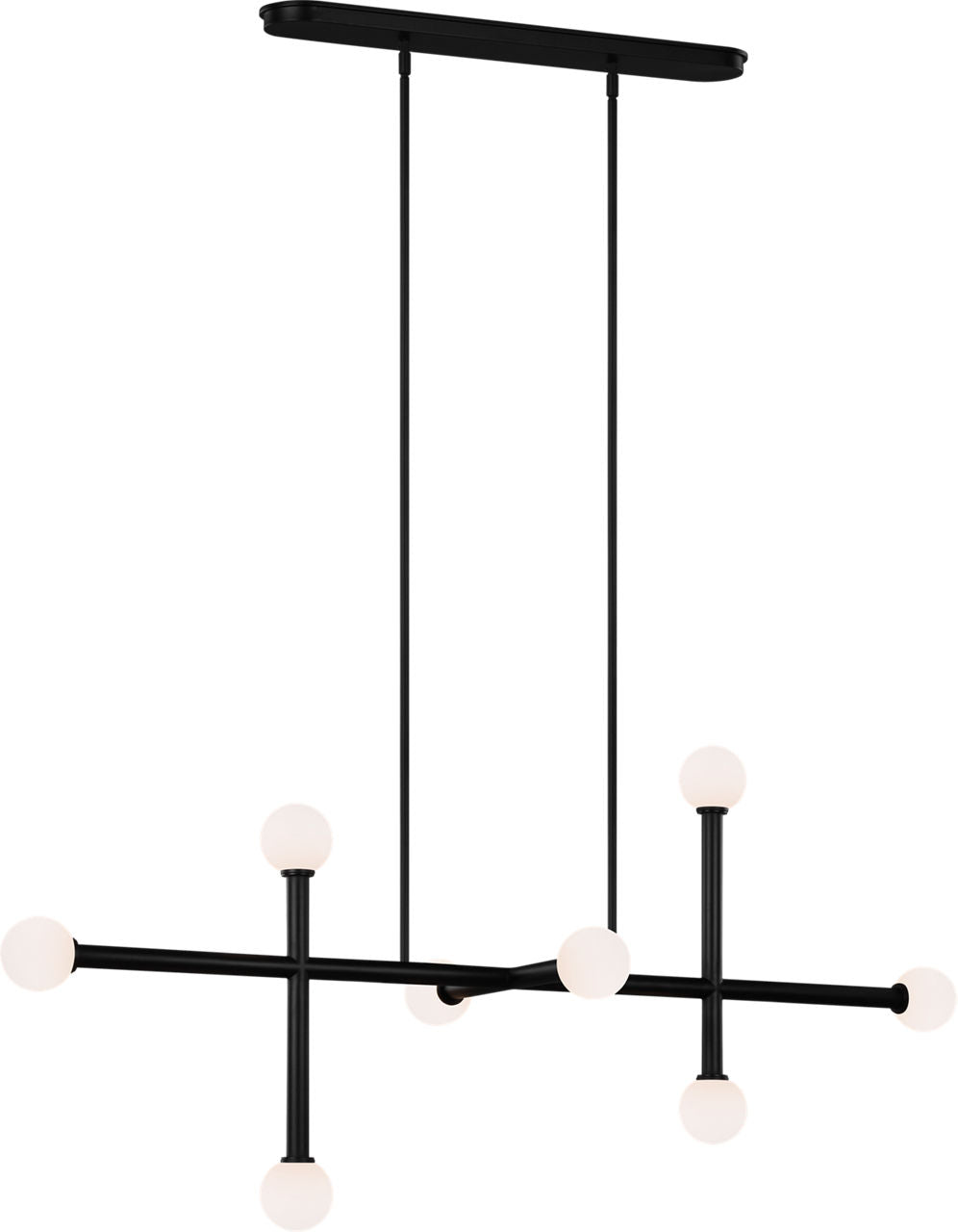 Nodes Large Linear Chandelier | Midnight Black