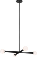 Nodes Wide Chandelier Midnight Black