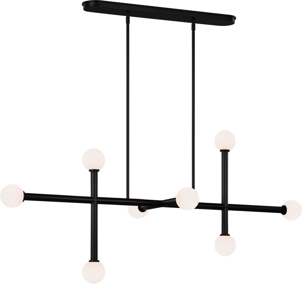 Nodes Large Linear Chandelier | Midnight Black
