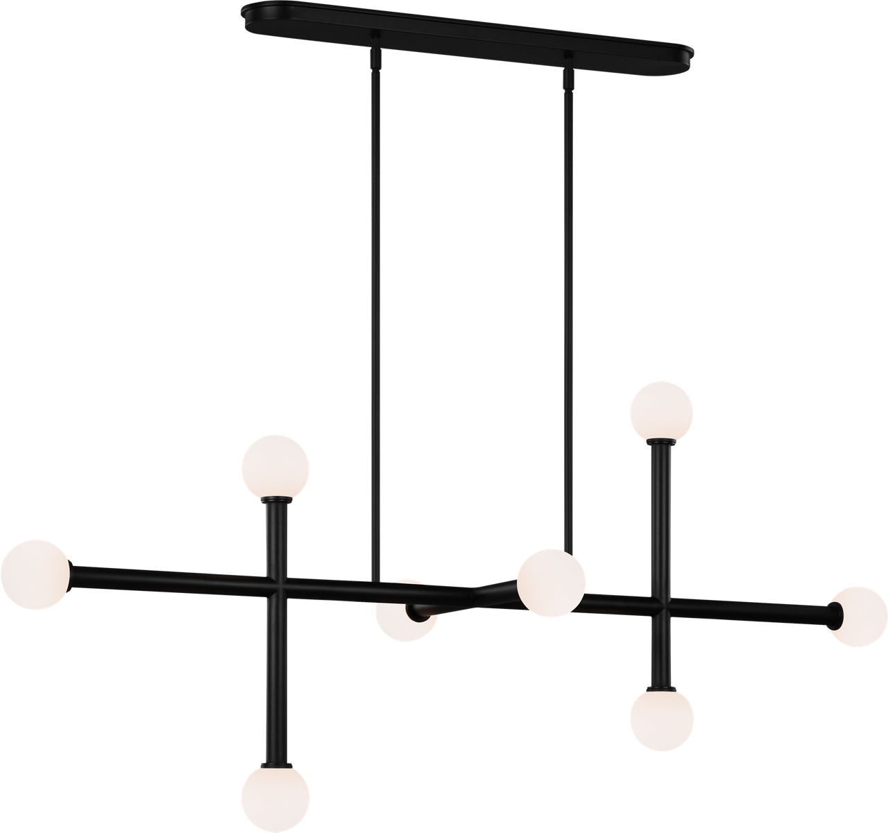 Nodes Large Linear Chandelier | Midnight Black