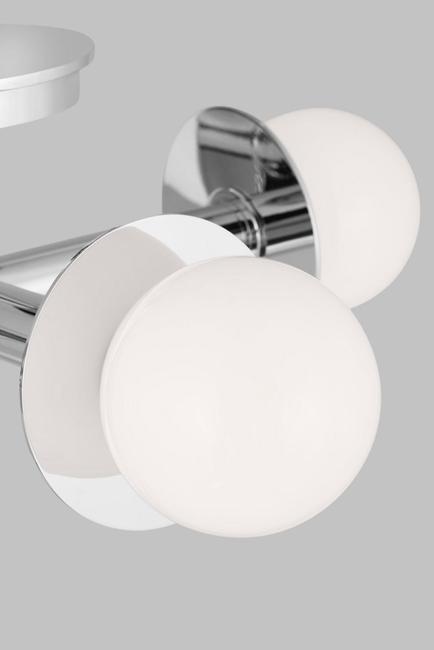 Nodes Semi-Flush Mount Polished Nickel