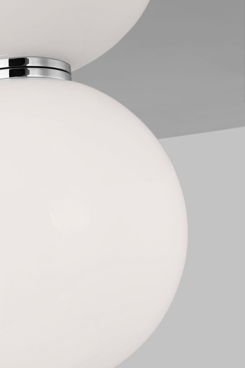 Nodes Medium Flush Mount | Polished Nickel