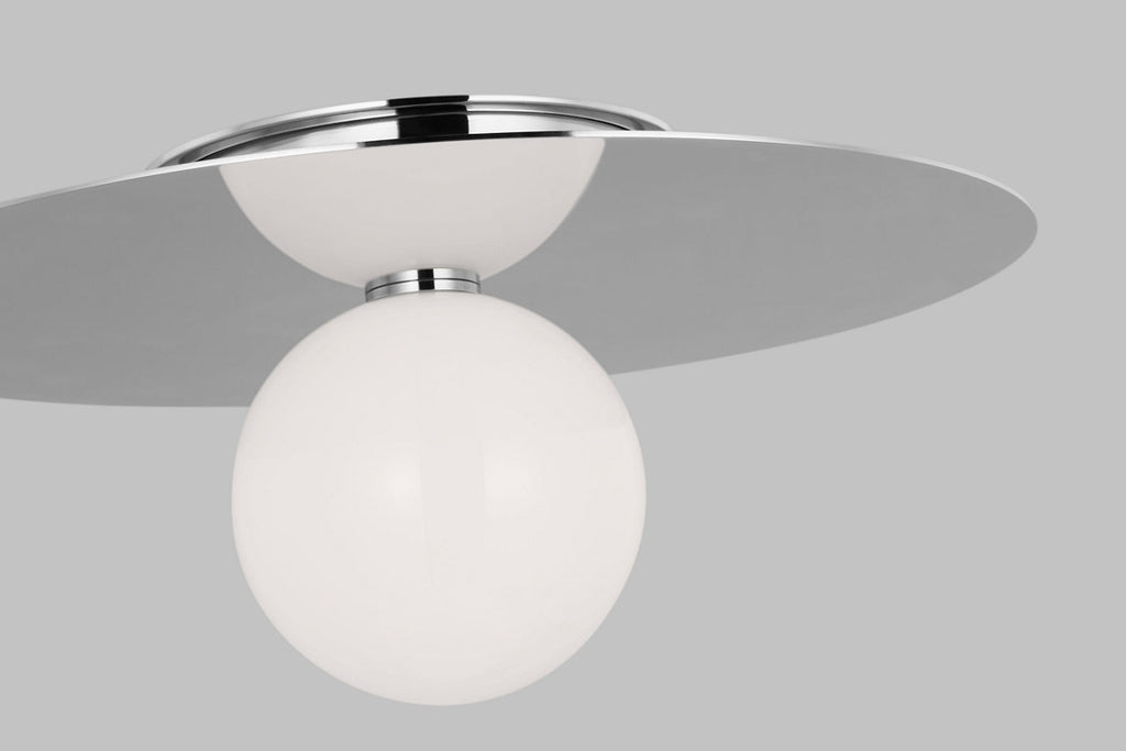 Nodes Large Flush Mount | Polished Nickel
