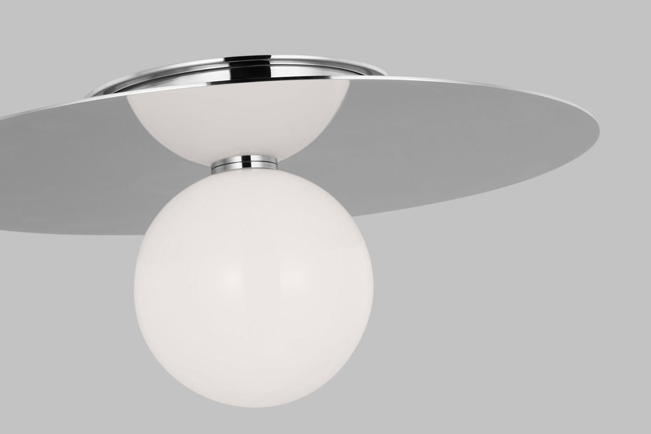 Nodes Large Flush Mount | Polished Nickel